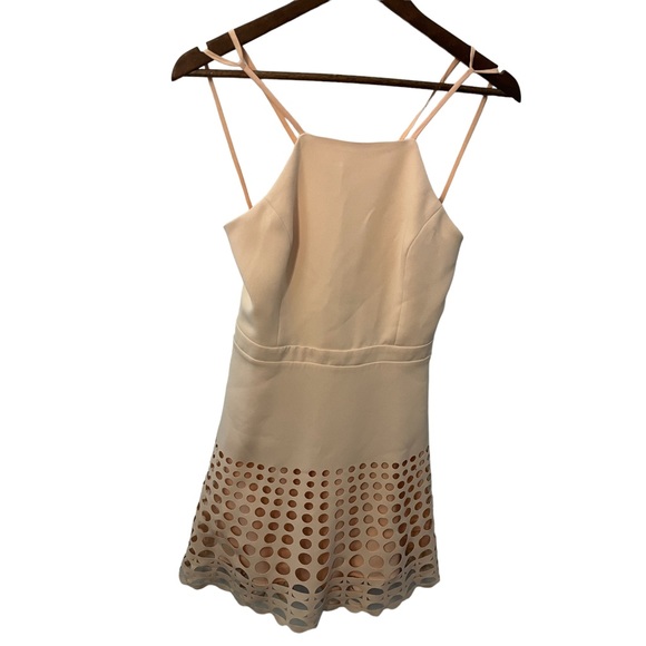 SUGAR LIPS THE MAYTE  BLUSH SPAGHETTI STRAP LASER CUT DRESS - Picture 3 of 15
